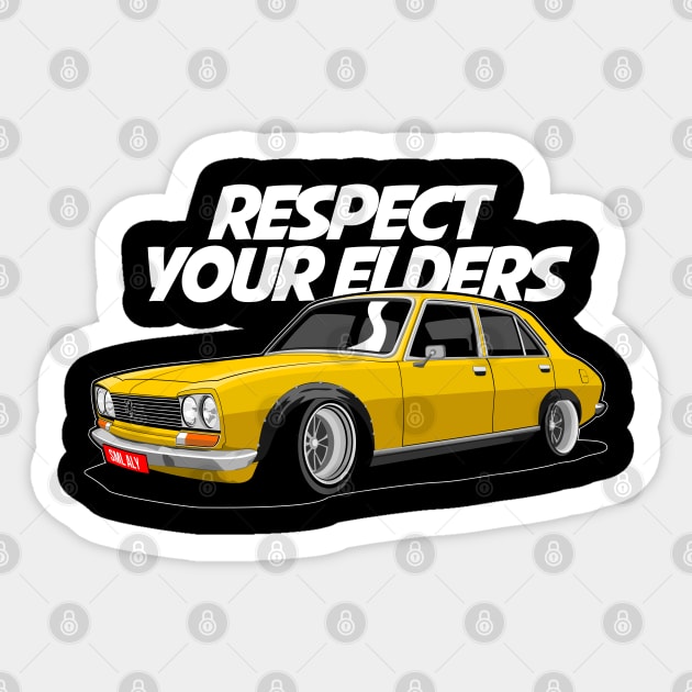 peugeot 504 Sticker by small alley co